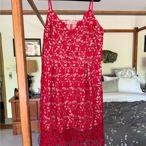 City Chic Red Lace Dress
